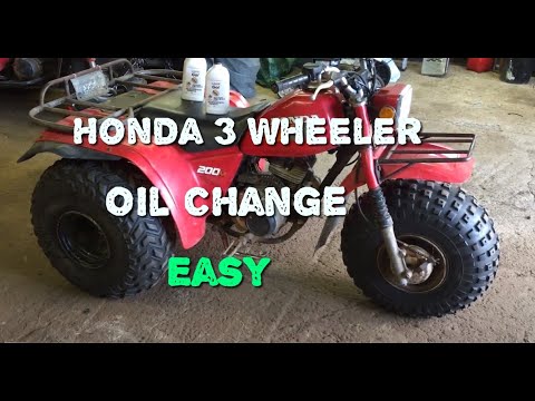 How to change oil on a honda 3 wheeler, atc 200m