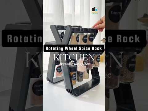 Rotating Wheel Spice Rack – 360° Rotating, Space-Saving & Stylish Kitchen Organizer
