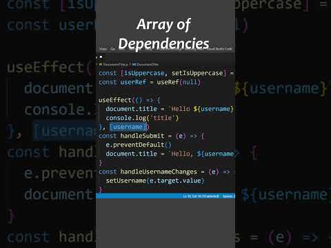Array dependencies in useEffect React Hooks #shorts