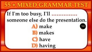 55 + Grammar Quiz Fun 📝 | All Tenses in English with Examples and Exercises ✨ | No.1 Quality English