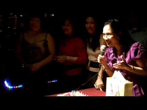 Vangie saying thanks to the group (happy B day Vangie)