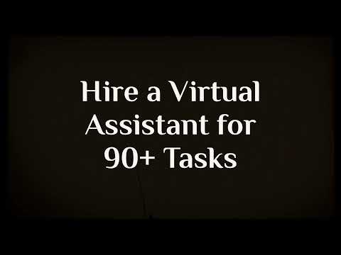 Focus on what is Important. Hire a Virtual Assistant to look after the tasks that keep you busy