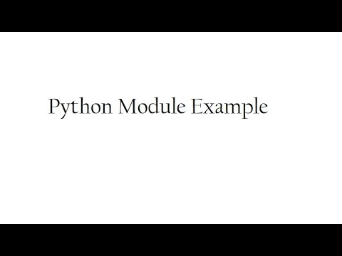 Python Module Example