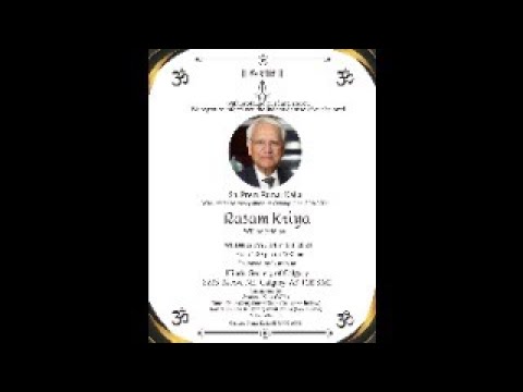 Rasam Kriya (Sh. Prem Kumar Kalia)