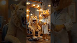 🦁 Cat Barber Turns Lion Into Model | Funny AI Animation 😂 #ai #aicat #trending #funny #shorts