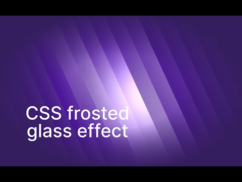 Beautiful Interactive Frosted Glass Effect With CSS