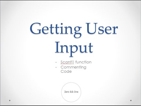 C Programming Zero to One - #3-How to get Keyboard input?