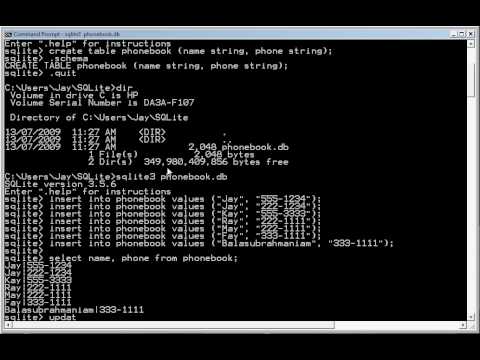 Design a Phonebook With SQLite