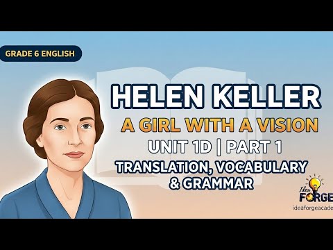 Grade 6 English Unit 1D | Helen Keller - A Girl with Vision | KPK Textbook Board | The Idea Forge