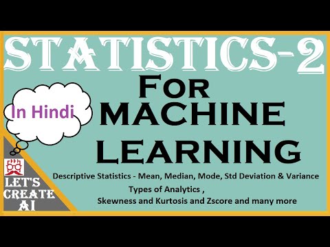 2) Statistics for Machine Learning | Types of Analytics in HINDI | Kurtosis and Skewness