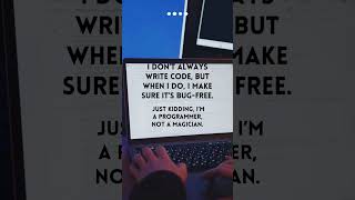We don't write code, we weave magic with lines of text.#shorts