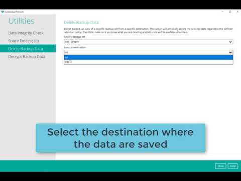 Delete one file from a backupset