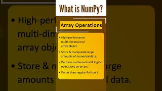 👉 "NumPy: The backbone of Python for Data Science & Machine Learning 🚀 — Fast math, arrays & more .