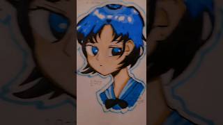 trying a 90s anime art style #anime #art