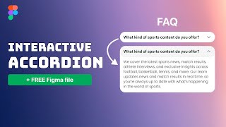 FULLY INTERACTIVE ACCORDION in Figma | FAQ Accordion | Figma Tutorial for Beginners