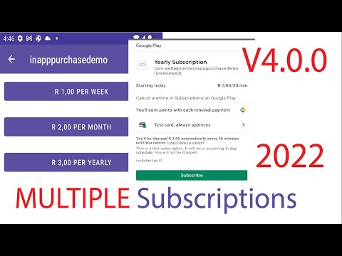 In app purchases Multiple Subscriptions 2022 -  Part 3 Implementation.