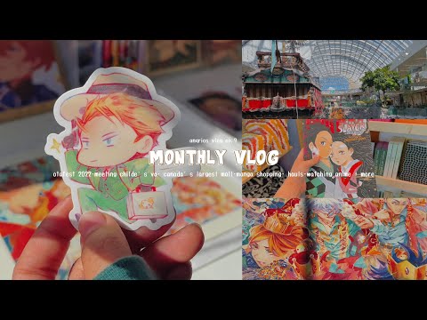 may/june vlog🍄✨otafest 2022, meeting genshin va’s, canada’s largest mall, manga shopping + more
