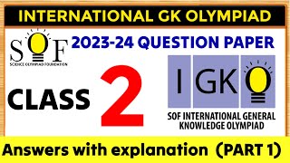 GK Olympiad class 2 | SOF IGKO CLASS 2 | IGKO OLYMPIAD CLASS 2 | IGKO 2023-24 class 2 |#gk #olympiad