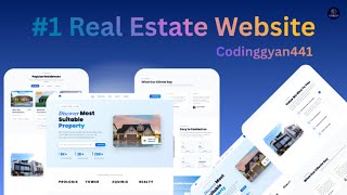 #1 Real Estate Website using HTML, CSS and JavaScript || By @Codinggyan441