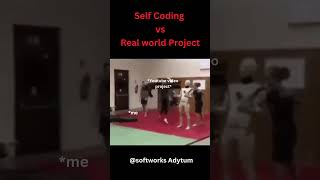 🎯 Self-Coding vs Real-World Projects 😂 #javabeginner #memes #javaexperts #funny #javadevelopment