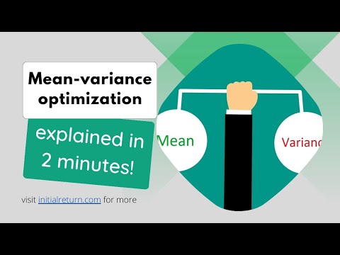 Mean-variance optimization • Investing concepts explained in 2 minutes • #financialeducation