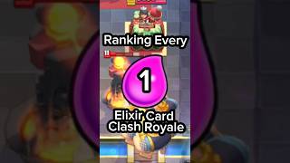 RANKING Every 1 Elixir Card in CLASH ROYALE‼️ #clashroyale #gaming #supercell #clash #ranking #top5