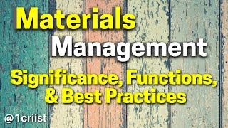 Materials Management: A Comprehensive Guide to Effective Supply Chain Optimization