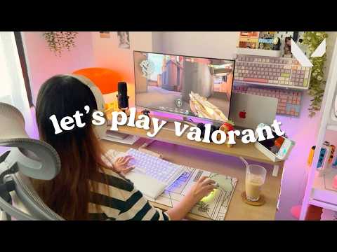 cozy valorant 🍃 | aesthetic desk setup + chill sage gameplay, singularity vandal ✨