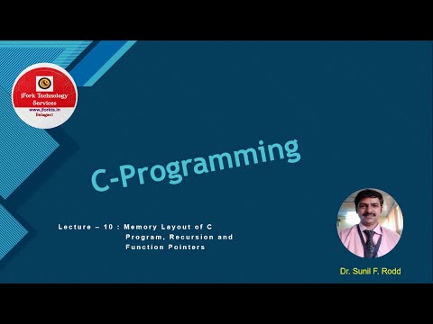 MemoryLayout of C Program, Recursion & Function pointers