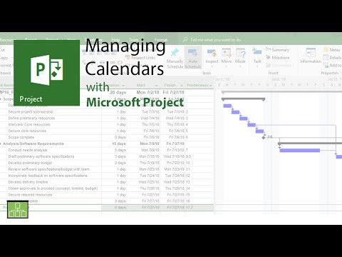 Managing Calendars with Microsoft Project