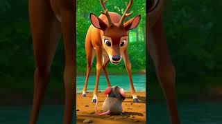 Mouse and dear story #story #cartoon #funny #ai #animation #animalshorts #disney #cartoon forkids