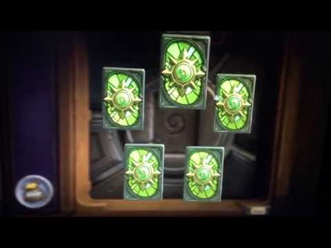 Unpacking super Hearthstone pack (rare, golden common, golden epic, epic)