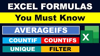 5 Excel Advanced Formulas You Must Know / Excel