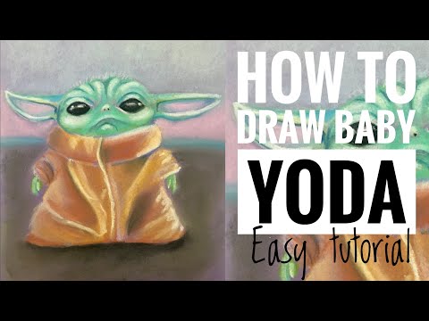 How to draw baby Yoda easy art tutorial #starwars