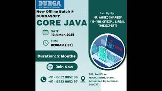 🚀 Core Java - New Offline Batch | Learn Java from Scratch! | Enroll Now!