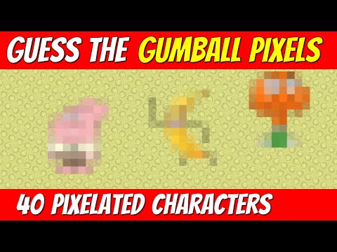 Guess the PIXELATED GUMBALL CHARACTER | Cartoon quiz challenge