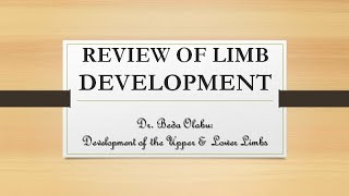 ANATOMY OF THE LIMBS PART 3 - DEVELOPMENT & CONGENITAL ANOMALIES OF THE LIMBS