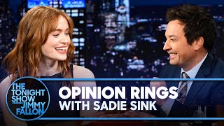 Opinion Rings with Sadie Sink | The Tonight Show Starring Jimmy Fallon