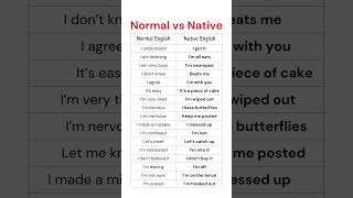 Normal vs Native English Expressions, Speak Like a Native with Common Conversational English Phrases