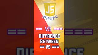 == vs === in JavaScript: The Real Difference #coding #codewithharry #computerscience #programming