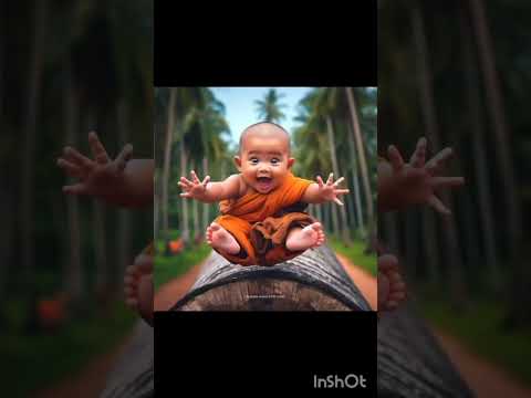 Cute little monk!!  #like #subscribe
