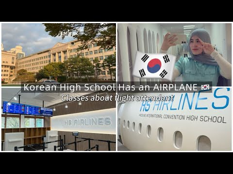 Korean High School Has an AIRPLANE?! 🇰🇷😱✈️ | Korean hijabi vlog 🤍