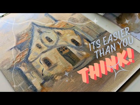 Paint with Oils the EASY Way ~ Let's Draw a Cottage!
