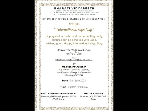 BVDU | CDOE | International Yoga Day 2023