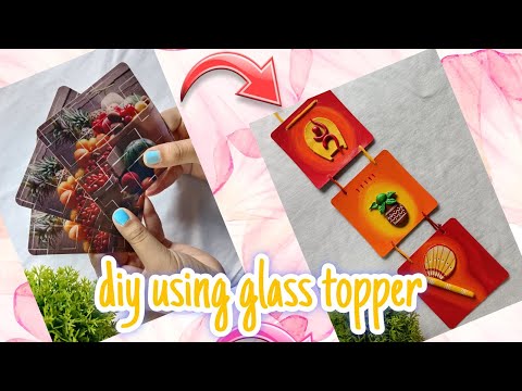 DIY using glass topper// craft ideas// easy DIY idea tutorial video..🎨🖌️
