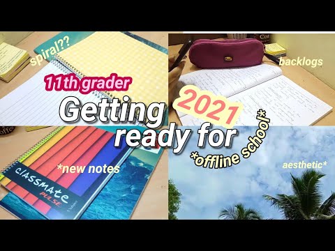 Getting ready for offline school🎒2021+ new stationaries | Study Vlog