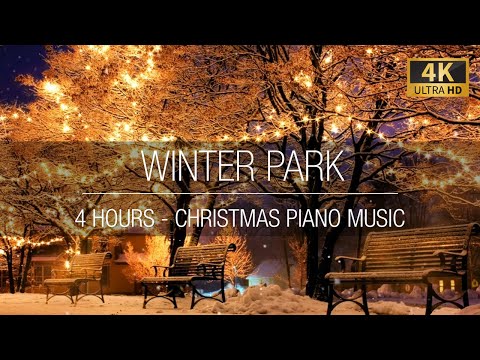 Instrumental Piano Christmas/Winter Park Ambience 🎄❄️🎹