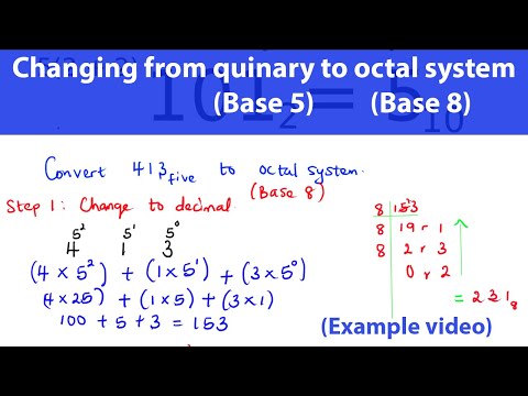 NUMBER BASES: CONVERTING A QUINARY NUMBER INTO OCTAL SYSTEM