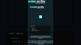 Center an Div || #shorts #shortsvideos #webdesign #htmlcsswebsite #javascript #html5css3