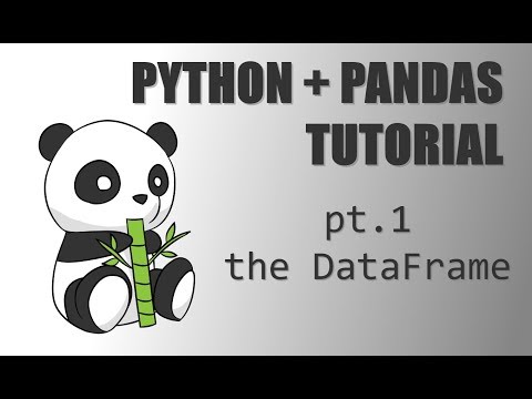 Python + Pandas Tutorial - (Pt.1) The DataFrame and Basic plotting